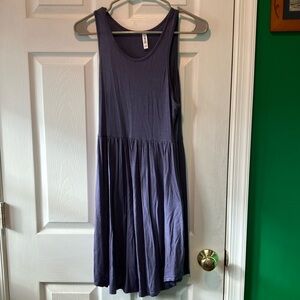 HiMone XS Sleeveless Purple Dress periwinkle tank with pleated skirt